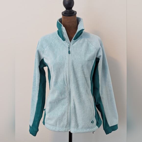 Mountain Hardwear Women's Full Zip Stand Collar Hi-Pile Sherpa Jacket Green, S - Picture 2 of 9